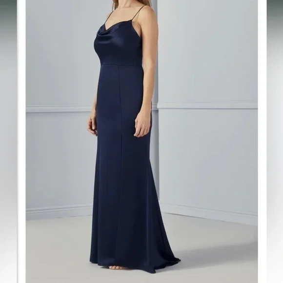Amsale Chloe Navy Size 14 Bridesmaid Formal Gown NWT - Picture 4 of 14